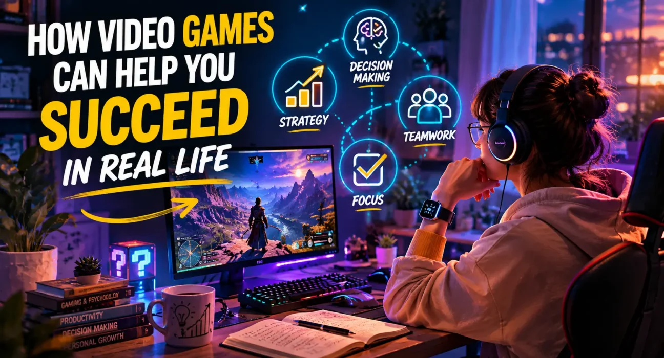 gamer playing strategy video game