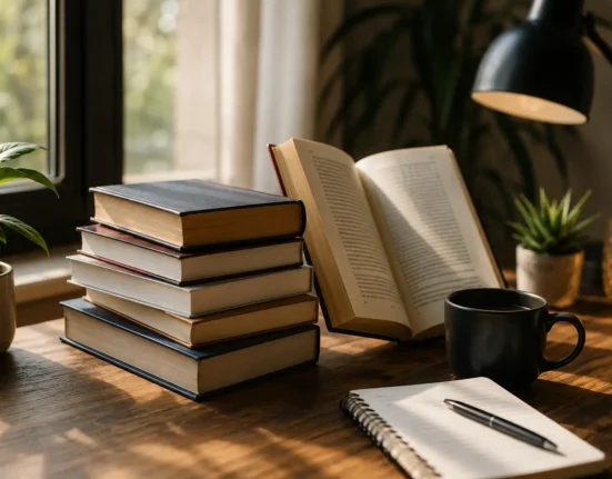 stack of self improvement books
