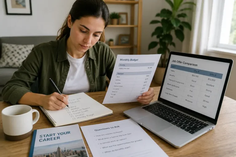 Financial Decisions to Make Before Accepting Your First Job Offer After Graduation